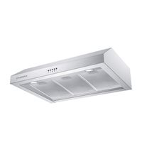 30 inch Under Cabinet Range Hood, CIARRA 450 CFM Stainless Steel Kitchen Stove Hood with 3 Speed Exhaust Fan, Dishwasher-Safe Permanent Filter, Push Button Control