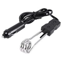 12V/24V Mini Portable Instant Electric Car Boiled Water Immersion Portable Energy-Saving Traveling Camping Picnic Car Boiled Water Tool for Heating Boiling Coffee Tea Drinking Water (12V)