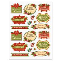 CURRENT Vintage Christmas Stickers - Set of 24