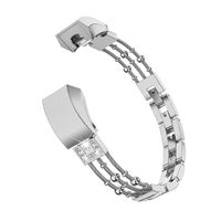 Wearlizer Compatible Metal Fitbit Alta Bands for Women Small Fitbit Alta hr Women Metal Replacement Bands Accessories Straps Bracelet Bangle Wrist Bands Small Large (Silver)