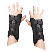 LIOOBO 2pcs Breathable Wrist Splint Wrist Support Strap for Night Sleeping Tendonitis Carpal Tunnel Arthritis Wrist Pain (Left Hand+Right Hand)
