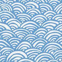 Caspari Lulu's Rainbow Blue Cocktail Napkins