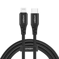 USB-C to Lightning Charge& Sync (Black, 5ft, 1.5m) Nylon Braided Cable for iPhone 11/11 Pro/11 Pro Max/X/XS/XR/XS