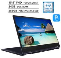 2019 Newest Lenovo Yoga 730 2-in-1 15.6" Full HD IPS Touchscreen Laptop, Intel Core i5-8265U up to 3.9GHz, 24GB RAM, 256GB PCIe NVMe M.2 SSD, Backlit Keyboard, Wireless-AC, Bluetooth, Windows 10, Blue