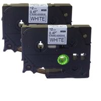 NEOUZA 2PK Compatible for Brother P-Touch Laminated TZe TZ Label Tape Cartridge 12mm x 8m (TZ-S231 TZe-S231 Extra Strength Black on White)