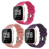 iGK Replacement for Fitbit Versa Bands Black,Breathable Bands Sport Watch Strap Wristband Compatible with Fitbit Versa/Versa Lite Edition/Versa Special Edition for Women Men 3 Pack