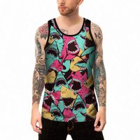 Personality Mens 3D Print Whale Casual Slim Short-sleeved Shirt Top Blouse