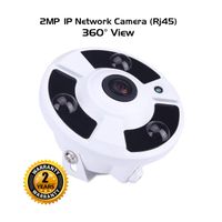 Ares Vision 2MP IP Network POE Fish-Eye 180 Degree Super Wide View CCTV Camera w/IR Night Vision, Adjustable Mount