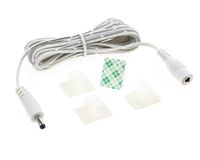 EShine Extension Cable - Male to Female - for LED Under Cabinet Lighting with Wire Clips for Comfortable Installation (6.5ft Cable, White)