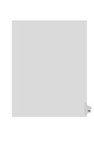 Kleer-Fax Letter Size Individual Number Index Dividers, Side Tab, 1/25th Cut, 25 Sheets per Pack, White, Number 50 (82250)