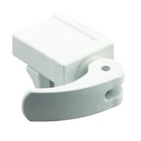 Defender Security U 9809 Vinyl Easy Installation to Keep Securely Closed - White Diecast Construction (Pack of 2) Sliding Window Lock, 2-Pack