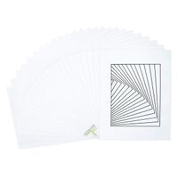 Golden State Art, Acid Free, Pack of 25 11x14 White Mats Mattes with Black Core Bevel Cut for 8x10 Photo
