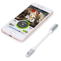 Tranesca Apple MFI Certified Lightning to 3.5 mm Headphone Jack Adapter Compatible with iPhone 11/X/XR/iPhone 8/8 Plus/iPhone 7/7 Plus and More -Music Control & Calling Function Supported (Silver)