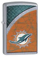 Zippo NFL Miami Dolphins Street Chrome Pocket Lighter