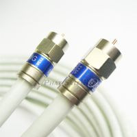 15ft White TRI-Shield Weather Seal Indoor Outdoor RG-6 Coaxial Cable Brass Connector 75 Ohm Satellite TV Broadband Internet Ham Radio OTA HD Antenna Coax Assembled in USA by PHAT Satellite INTL