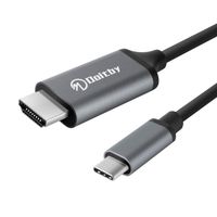 Doitby USB C to HDMI Cable Type C to HDMI Adapter Cable for Samsung Galaxy S10/S10+/9/8,MacBook,Dell XPS,Surface Book,ect. 6FT/1.8M- Grey