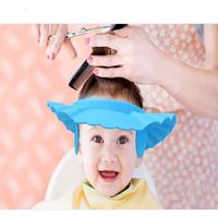 Baby Shower Cap,Fheaven Baby Kids Adjustable Shampoo Bath Bathing Shower Cap Hat Wash Hair Shield (blue)
