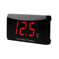 LinkStyle Car Digital Voltmeter, Waterproof DC 12V LED Digital Display Voltmeter for Car Motorcycle Voltage Volt Meter Gauge