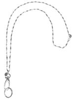Stainless Steel Chain Lanyard and Badge Holder 34 inches, Magnetic Breakaway Clasp or Non Breakaway Options Available (Stainless Steel -Breakaway Clasp)