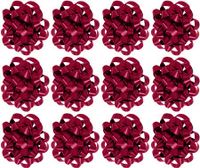 The Gift Wrap Company 12 Count Decorative Confetti Gift Bows, Medium, Burgundy
