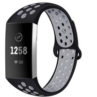 Silicone Bands Compatible with Fitbit Charge 3 Breathable Soft Replacement Silicone Sports Straps with Air Holes Small/Large