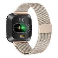 Kozart Compatible with Fitbit Versa Bands, Stainless Steel Metal Band Mesh Bracelet with Strong Magnet Lock Wristbands Replacement for Fitbit Versa/Versa 2/Versa Lite/SE for Kids Women and Men