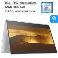 2019 Newest HP Envy x360 2-in-1 15.6" FHD IPS Micro-Edge Touchscreen Laptop, Intel Core i5-8265U Processor up to 3.90GHz, 32GB RAM, 512GB M.2 SSD, HDMI, Wireless-AC, Bluetooth 5.0, Windows 10, Silver