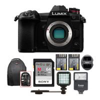 Panasonic LUMIX G9 Mirrorless Camera Body w/Digital Slave Flash & 64GB Bundle