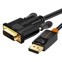 CABLETIME DisplayPort to DVI Adapter Converter, DP to DVI-D Male to Male (1080P /24+1) Compatible with Computer, Desktop, Laptop, PC, Monitor, Projector, HDTV (10FT/3M)