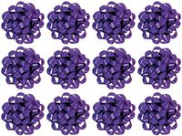 PMU Gift Bows Confetti, Large, Purple (12/Pkg) Pkg/1