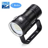 eecoo Diving Flashlight, 18000 Lumen IPX8 Waterproof Diving Torch Scuba Dive Lights 500M 7Modes 120 Degree Wide Beam Angle Underwater LED Flashlight for Outdoor Under Water Sports