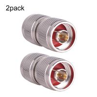 N Type Male to N Type Male Adapter N Male Plug to N Male Plug Wi-Fi Adapter Coax Connector for Ham Radio Antenna Cable Cell Phone Signal Booster Silver 2PARK