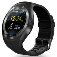 Y10 Bluetooth Smart Watche Sports Fitness Smart Wristband Pedometer Watch Touch Screen with SIM Slot for Apple Sumsung Vivo Phones (Black)