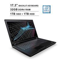 2019 Lenovo ThinkPad P71 17.3 Inch FHD 1080p Laptop (Intel 4-Core i7-7820HQ up to 3.90 GHz, 32GB DDR4 RAM, 1TB SSD (Boot) + 1TB HDD, NVIDIA Quadro M620 2GB, Backlit KB, FP Reader, Windows 10 Pro)