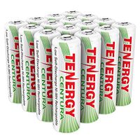 Tenergy AA Rechargeable NIMH Battery 2000mAh Pre-charged Household Battery Low Self Discharge High Performance AA Battery Pack for Remote Controller/Toys/Flashlight/Mice (16 PCS)