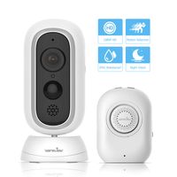 Outdoor Wireless Security 1080P HD Camera Wansivew, Battery Powered Wire-Free WiFi Home Security System Camera with Motion Detection, Two-Way Audio& Night Vision and Micro SD Card Slot B1