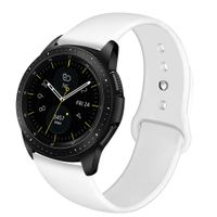 NAHAI Band Compatible with Samsung Galaxy Watch 42mm, Galaxy Watch Active, Gear Sport, 20mm Soft Silicone Replacement Strap Resistant Sport Wristbands for Women Men, Small, White