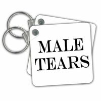 3dRose Male Tears Key Chains, Set of 2 (kc_193465_1)