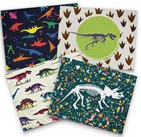 Twigs Paper - Dinosaur Note Cards - Set of 12 Blank Cards (5.5 x 4.25 Inch) with 12 Envelopes - 100% EcoFriendly Stationery - Made in USA (4 Designs, 12 Cards Total)