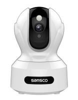 SANSCO 2MP 1920x1080p Indoor Wireless Security Camera Home Monitor WiFi Camera for Pet/Baby Surveillance IP Camera with IR Night Vision, Motion Detection Push Alerts and Two-Way Audio (White)