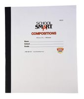 School Smart Stitched Cover Composition Book, 8-1/2 x 7 Inches, 96 Pages