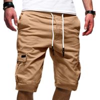 Men Gym Shorts, JOYFEEL Summer Casual Solid Elastic Waist Sport Shorts Quick Dry Breathable Workout Running Short Pants Khaki