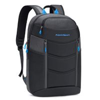 ASPENSPORT Lightweight Laptop Backpack TSA-Friendly Slim Stylish Travel College School Computer Bag fit 17 Inch Notebook Water Repellent for Men & Women Dark Grey/Blue