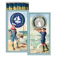HomArt Large Decorative Boy Scouts Candle and Fireplace Wood Matches