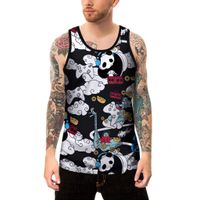 Personality Mens 3D Print Whale Casual Slim Short-sleeved Shirt Top Blouse