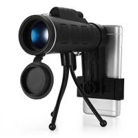 Monocular Telescope 40x60 HD High Power Prism Scope for Smartphone iPone with Phone Clip Tripod for Bird Watching, Concert Watching, Fishing, Outdoor Sports