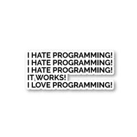 I Love Programming Sticker Geek Stickers - Laptop Stickers - 2" Vinyl Decal - Laptop, Phone, Tablet Vinyl Decal Sticker S1120