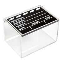 Polaroid PL2X3PSMS Clear Acrylic Movie Clapboard Storage Box for Zink 2x3 Photo Paper, Colorful