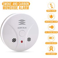 Smoke and Carbon Monoxide Detector - Battery Operated Smoke CO Alarm Detector Combo Unit (5 Years Warranty)