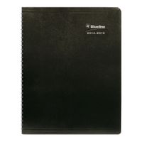 Blueline DuraGlobe Monthly Academic Planner, July 2014 - August 2015, Twin-Wire Binding, Soft Black Cover 11 x 8.5 inches, Sugarcane Based Paper, 1 Planner (CA235.21T-15)